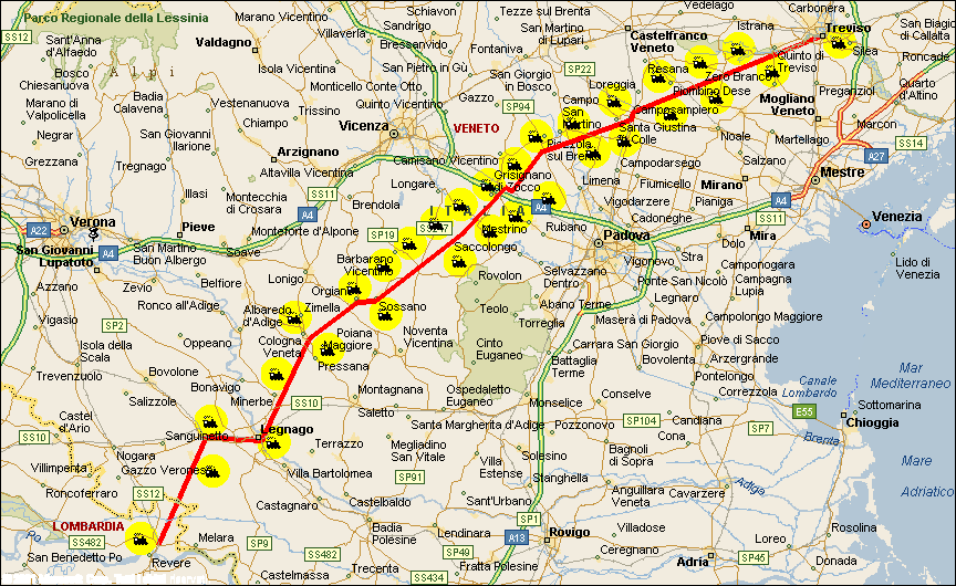 Tracciato Treviso-Ostiglia
